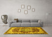 Machine Washable Persian Yellow Traditional Rug in a Living Room, wshabs3221yw