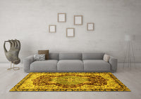 Machine Washable Persian Yellow Traditional Rug, wshabs3221yw