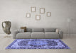 Machine Washable Persian Blue Traditional Rug in a Living Room, wshabs3221blu