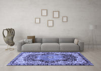 Machine Washable Persian Blue Traditional Rug, wshabs3221blu