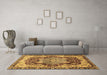 Machine Washable Persian Brown Traditional Rug in a Living Room,, wshabs3221brn