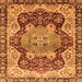 Square Machine Washable Persian Orange Traditional Area Rugs, wshabs3221org