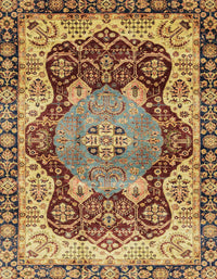 Machine Washable Abstract Red Brown Rug, wshabs3221