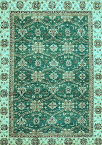 Oriental Light Blue Traditional Rug, abs3222lblu