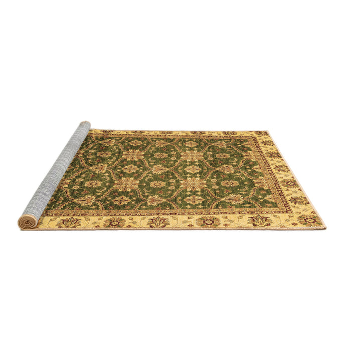 Sideview of Machine Washable Oriental Brown Traditional Rug, wshabs3222brn