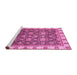 Sideview of Machine Washable Oriental Pink Traditional Rug, wshabs3222pnk