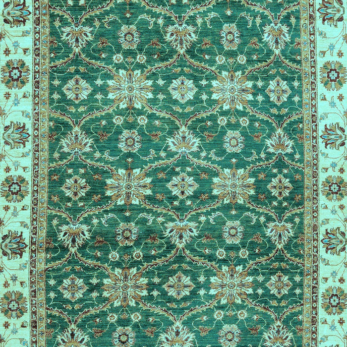 Machine Washable Oriental Light Blue Traditional Rug, wshabs3222lblu