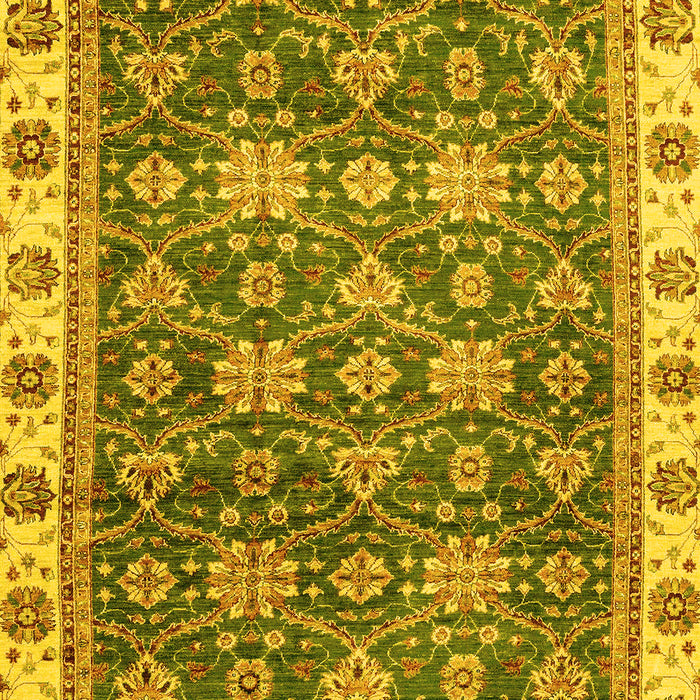 Machine Washable Oriental Yellow Traditional Rug, wshabs3222yw