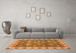 Machine Washable Oriental Orange Traditional Area Rugs in a Living Room, wshabs3222org