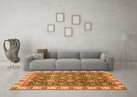 Machine Washable Oriental Orange Traditional Rug, wshabs3222org