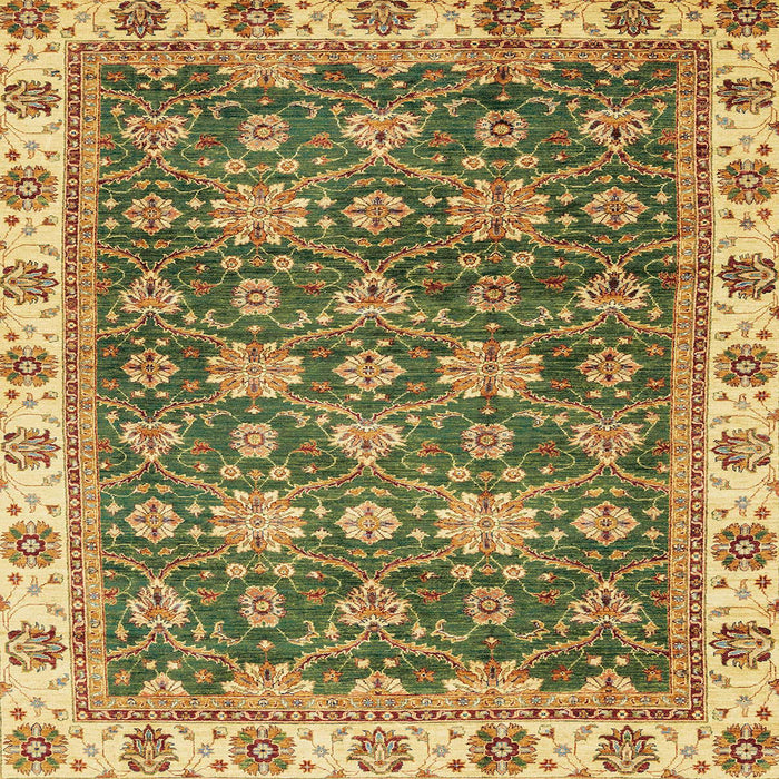 Square Abstract Reddish Brown Oriental Rug, abs3222