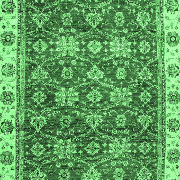 Machine Washable Oriental Emerald Green Traditional Area Rugs, wshabs3222emgrn