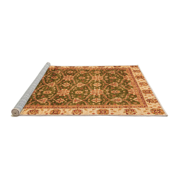 Sideview of Machine Washable Oriental Orange Traditional Area Rugs, wshabs3222org