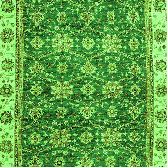 Machine Washable Oriental Green Traditional Area Rugs, wshabs3222grn