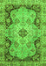 Machine Washable Oriental Green Traditional Area Rugs, wshabs3223grn