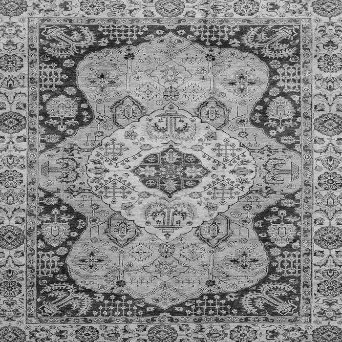 Square Machine Washable Oriental Gray Traditional Rug, wshabs3223gry