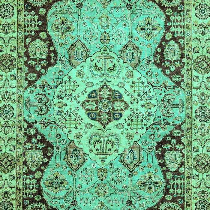 Machine Washable Oriental Turquoise Traditional Area Rugs, wshabs3223turq