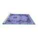 Sideview of Machine Washable Oriental Blue Traditional Rug, wshabs3223blu