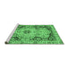 Sideview of Machine Washable Oriental Emerald Green Traditional Area Rugs, wshabs3223emgrn