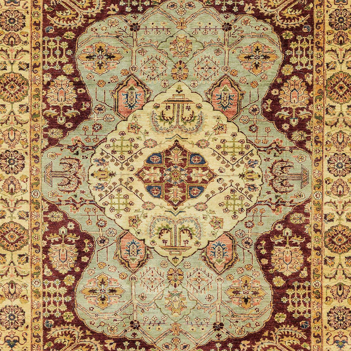 Machine Washable Abstract Yellow Orange Rug, wshabs3223