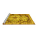 Sideview of Machine Washable Oriental Yellow Traditional Rug, wshabs3223yw