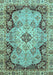 Oriental Light Blue Traditional Rug, abs3223lblu