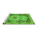 Sideview of Machine Washable Oriental Green Traditional Area Rugs, wshabs3223grn