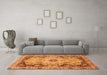 Machine Washable Oriental Orange Traditional Area Rugs in a Living Room, wshabs3223org