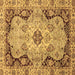 Square Machine Washable Oriental Brown Traditional Rug, wshabs3223brn