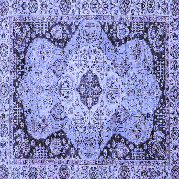 Square Machine Washable Oriental Blue Traditional Rug, wshabs3223blu