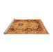 Sideview of Machine Washable Oriental Orange Traditional Area Rugs, wshabs3223org