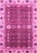 Machine Washable Abstract Pink Modern Rug, wshabs3224pnk