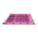 Sideview of Machine Washable Abstract Pink Modern Rug, wshabs3224pnk