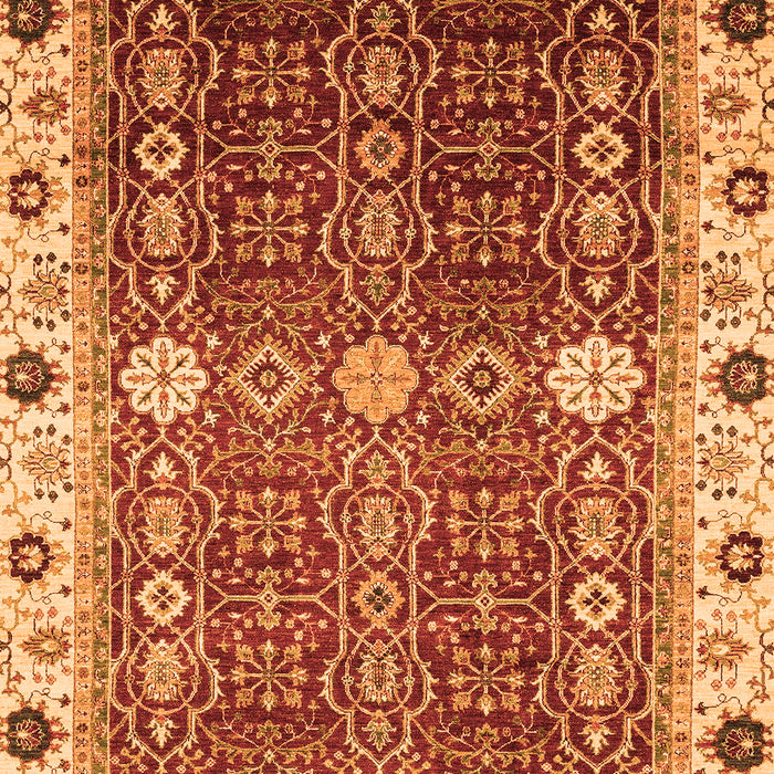 Machine Washable Abstract Orange Modern Area Rugs, wshabs3224org