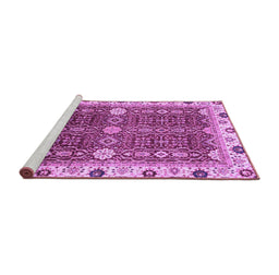 Sideview of Machine Washable Abstract Purple Modern Area Rugs, wshabs3224pur