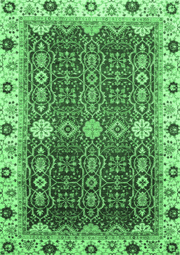 Abstract Emerald Green Modern Rug, abs3224emgrn
