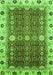 Machine Washable Abstract Green Modern Area Rugs, wshabs3224grn