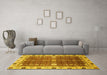 Machine Washable Abstract Yellow Modern Rug in a Living Room, wshabs3224yw