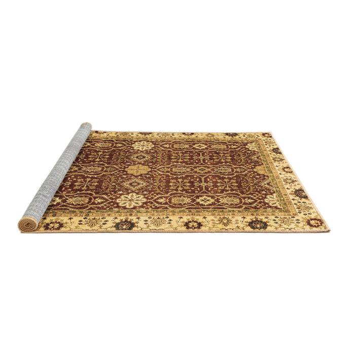 Sideview of Machine Washable Abstract Brown Modern Rug, wshabs3224brn
