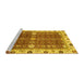 Sideview of Machine Washable Abstract Yellow Modern Rug, wshabs3224yw