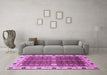 Machine Washable Abstract Purple Modern Area Rugs in a Living Room, wshabs3224pur