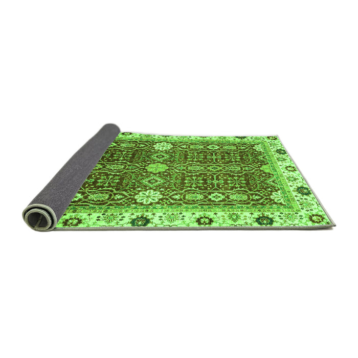Sideview of Abstract Green Modern Rug, abs3224grn