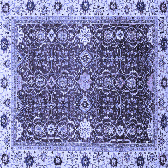 Square Abstract Blue Modern Rug, abs3224blu