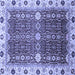 Square Abstract Blue Modern Rug, abs3224blu