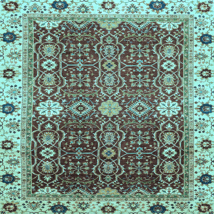 Square Machine Washable Abstract Light Blue Modern Rug, wshabs3224lblu