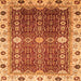 Square Abstract Orange Modern Rug, abs3224org