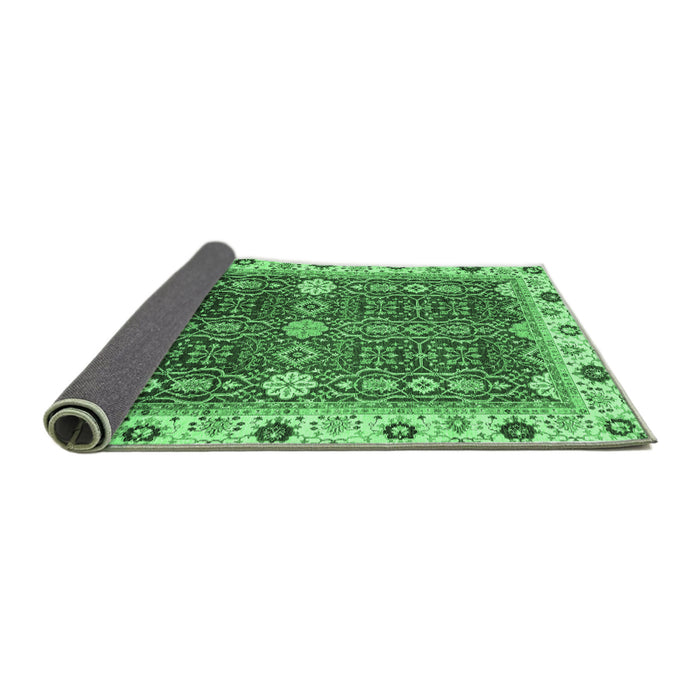 Sideview of Abstract Emerald Green Modern Rug, abs3224emgrn