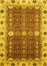 Machine Washable Abstract Yellow Modern Rug, wshabs3224yw