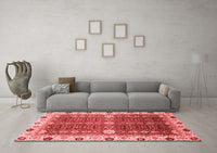 Machine Washable Abstract Red Modern Rug, wshabs3224red