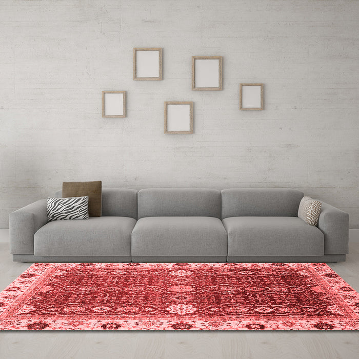 Modern Red Washable Rugs